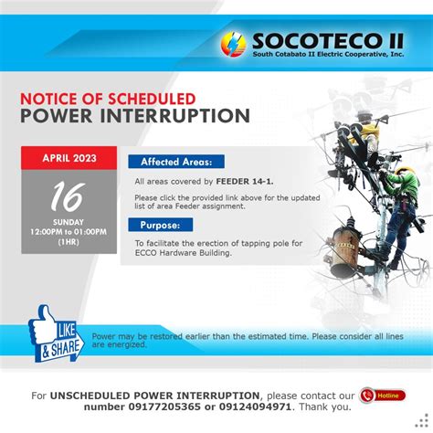 SCHEDULED POWER INTERRUPTION APRIL .